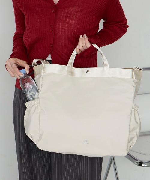 BONLECILL Marche（ボンルシールマルシェ）の「【BONLECILL Marche】《A4収納》2way BIGトートバッグ/マザーズバッグ（トートバッグ・レディース・ブラウン/ブラック/アイボリー・FREE）」の6枚目の写真