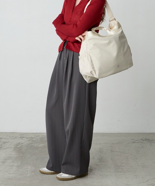 BONLECILL Marche（ボンルシールマルシェ）の「【BONLECILL Marche】《A4収納》2way BIGトートバッグ/マザーズバッグ（トートバッグ・レディース・ブラウン/ブラック/アイボリー・FREE）」の9枚目の写真