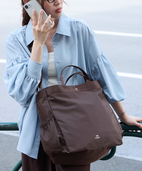 BONLECILL Marche（ボンルシールマルシェ）の「【BONLECILL Marche】《A4収納》2way BIGトートバッグ/マザーズバッグ（トートバッグ・レディース・ブラウン/ブラック/アイボリー・FREE）」の17枚目の写真