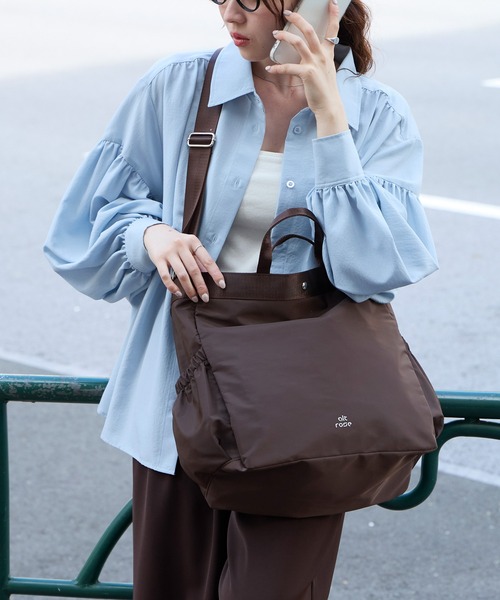 BONLECILL Marche（ボンルシールマルシェ）の「【BONLECILL Marche】《A4収納》2way BIGトートバッグ/マザーズバッグ（トートバッグ・レディース・ブラウン/ブラック/アイボリー・FREE）」の19枚目の写真