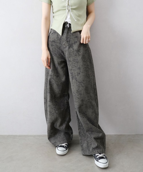 SpRay(スプレイ)の「ムラ染ブロークンパンツ(その他パンツ・レディース・ブラウン/カーキ・SMALL/MEDIUM)」の12枚目の写真