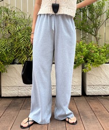 【ISOOK / アイスー】カラーソフトパンツ / イージーパンツ リラックスパンツ 総ゴム ウエストゴム パステル ペール 黄色 水色 ZOZOTOWN限定