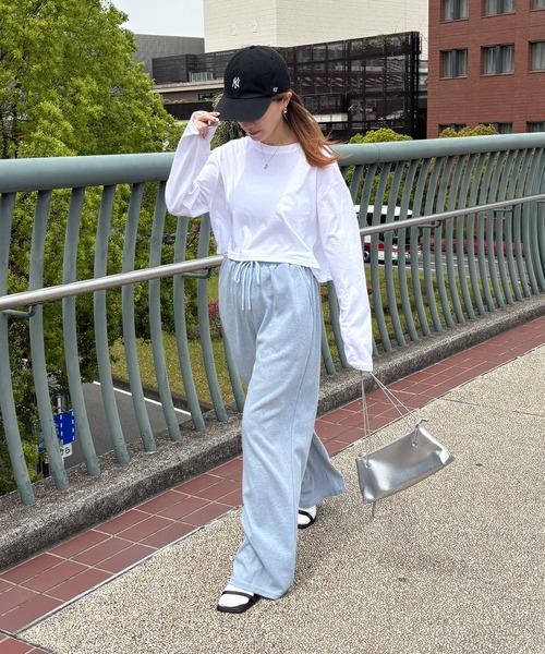 ISOOK(アイスー)の「【ISOOK / アイスー】カラーソフトパンツ / イージーパンツ リラックスパンツ 総ゴム ウエストゴム パステル ペール 黄色 水色 ZOZOTOWN限定(スウェットパンツ・レディース・ブルー/ライトイエロー/ライトグレー/ピンク・FREE)」の7枚目の写真