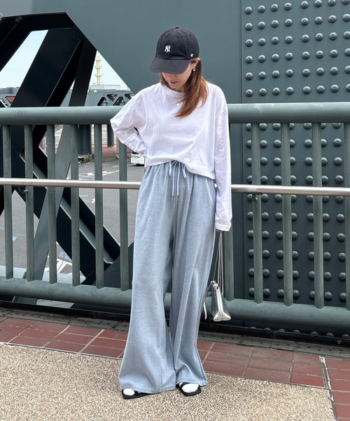 ISOOK(アイスー)の「【ISOOK / アイスー】カラーソフトパンツ / イージーパンツ リラックスパンツ 総ゴム ウエストゴム パステル ペール 黄色 水色 ZOZOTOWN限定(スウェットパンツ・レディース・ブルー/ライトイエロー/ライトグレー/ピンク・FREE)」の13枚目の写真