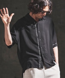 GLIMCLAP | mhs2617- Graphic Print Open Collar Shirt オープンカラーシャツ(202-046-gls-cg)(シャツ/ブラウス)