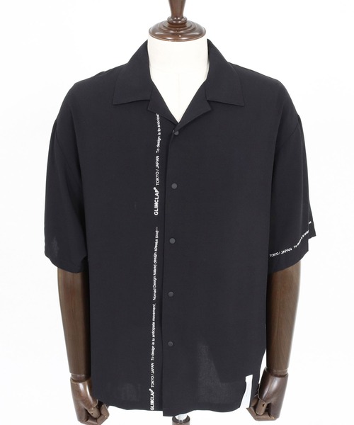 GLIMCLAP(グリムクラップ)の「mhs2617- Graphic Print Open Collar Shirt オープンカラーシャツ(202-046-gls-cg)(シャツ/ブラウス・メンズ・ブラック・S/M/L)」の10枚目の写真