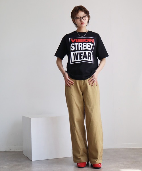 VISION STREET WEAR（ヴィジョンストリートウェア）の「【VISION STREET WEAR/ヴィジョンストリートウェア】VSW Logo Tee / VSWロゴＴシャツ（Tシャツ/カットソー・メンズ・ホワイト/ブラック・M/L/LL）」の7枚目の写真