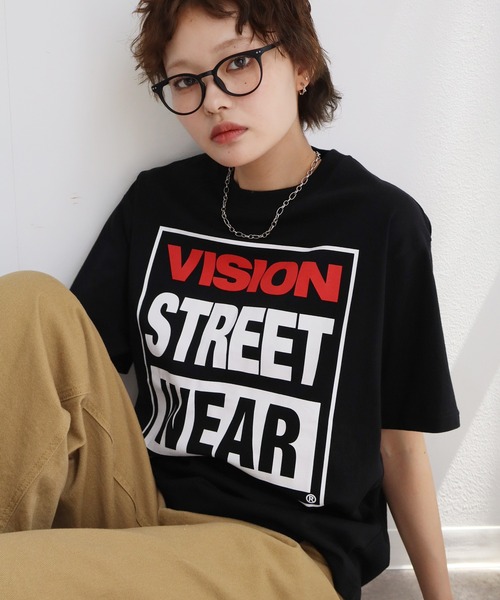 VISION STREET WEAR（ヴィジョンストリートウェア）の「【VISION STREET WEAR/ヴィジョンストリートウェア】VSW Logo Tee / VSWロゴＴシャツ（Tシャツ/カットソー・メンズ・ホワイト/ブラック・M/L/LL）」の5枚目の写真
