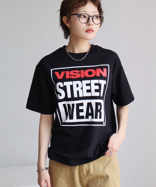 VISION STREET WEAR（ヴィジョンストリートウェア）の「【VISION STREET WEAR/ヴィジョンストリートウェア】VSW Logo Tee / VSWロゴＴシャツ（Tシャツ/カットソー・メンズ・ホワイト/ブラック・M/L/LL）」の6枚目の写真