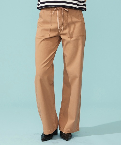EDWIN(エドウィン)の「EDWIN LADIES ジャージーズ COOLイージーベイカーワイドデニムパンツ【涼】(デニムパンツ・レディース・アイボリー/インディゴブルー/ダークインディゴブルー/ライトインディゴブルー/グリーン・X-SMALL/MEDIUM/LARGE/X-LARGE/SMALL)」の2枚目の写真