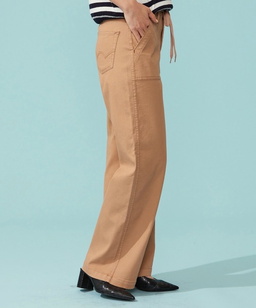 EDWIN(エドウィン)の「EDWIN LADIES ジャージーズ COOLイージーベイカーワイドデニムパンツ【涼】(デニムパンツ・レディース・アイボリー/インディゴブルー/ダークインディゴブルー/ライトインディゴブルー/グリーン・X-SMALL/MEDIUM/LARGE/X-LARGE/SMALL)」の8枚目の写真