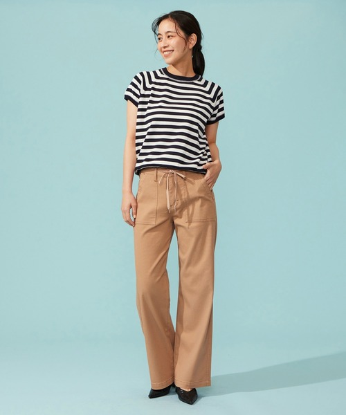 EDWIN(エドウィン)の「EDWIN LADIES ジャージーズ COOLイージーベイカーワイドデニムパンツ【涼】(デニムパンツ・レディース・アイボリー/インディゴブルー/ダークインディゴブルー/ライトインディゴブルー/グリーン・X-SMALL/MEDIUM/LARGE/X-LARGE/SMALL)」の12枚目の写真