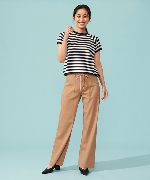 EDWIN(エドウィン)の「EDWIN LADIES ジャージーズ COOLイージーベイカーワイドデニムパンツ【涼】(デニムパンツ・レディース・アイボリー/インディゴブルー/ダークインディゴブルー/ライトインディゴブルー/グリーン・X-SMALL/MEDIUM/LARGE/X-LARGE/SMALL)」の13枚目の写真