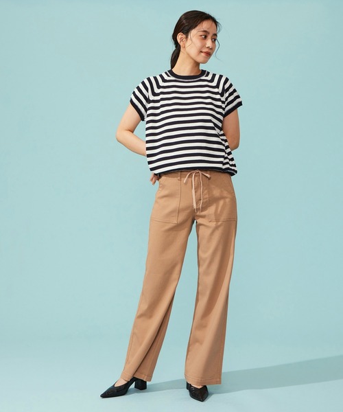 EDWIN(エドウィン)の「EDWIN LADIES ジャージーズ COOLイージーベイカーワイドデニムパンツ【涼】(デニムパンツ・レディース・アイボリー/インディゴブルー/ダークインディゴブルー/ライトインディゴブルー/グリーン・X-SMALL/MEDIUM/LARGE/X-LARGE/SMALL)」の14枚目の写真