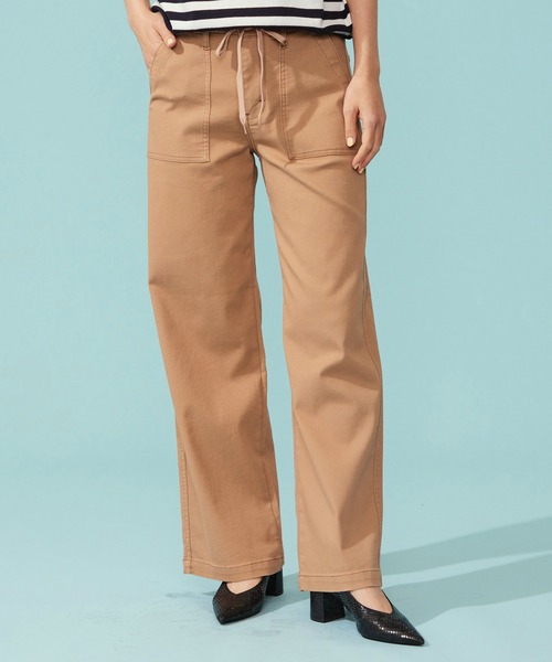 EDWIN(エドウィン)の「EDWIN LADIES ジャージーズ COOLイージーベイカーワイドデニムパンツ【涼】(デニムパンツ・レディース・アイボリー/インディゴブルー/ダークインディゴブルー/ライトインディゴブルー/グリーン・X-SMALL/MEDIUM/LARGE/X-LARGE/SMALL)」の6枚目の写真