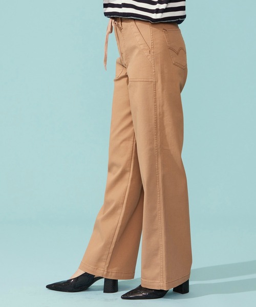 EDWIN(エドウィン)の「EDWIN LADIES ジャージーズ COOLイージーベイカーワイドデニムパンツ【涼】(デニムパンツ・レディース・アイボリー/インディゴブルー/ダークインディゴブルー/ライトインディゴブルー/グリーン・X-SMALL/MEDIUM/LARGE/X-LARGE/SMALL)」の7枚目の写真