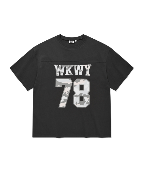 Wacky WiLLy(ワッキーウィリー)の「切り替えタイポ半袖Tシャツチャコール(Tシャツ/カットソー・レディース・その他・SMALL/MEDIUM/LARGE/X-LARGE)」の2枚目の写真