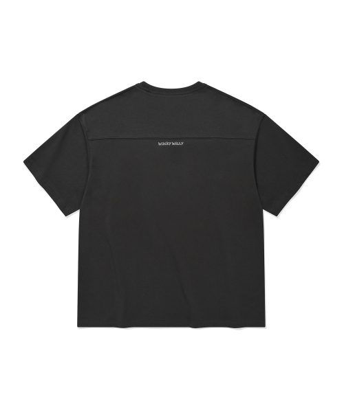 Wacky WiLLy(ワッキーウィリー)の「切り替えタイポ半袖Tシャツチャコール(Tシャツ/カットソー・レディース・その他・SMALL/MEDIUM/LARGE/X-LARGE)」の3枚目の写真