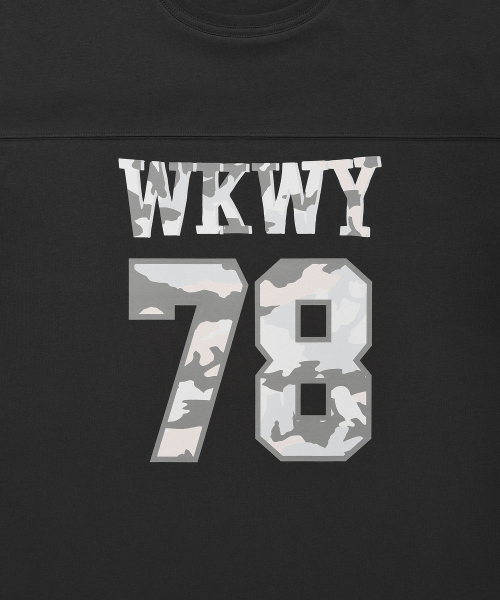 Wacky WiLLy(ワッキーウィリー)の「切り替えタイポ半袖Tシャツチャコール(Tシャツ/カットソー・レディース・その他・SMALL/MEDIUM/LARGE/X-LARGE)」の5枚目の写真