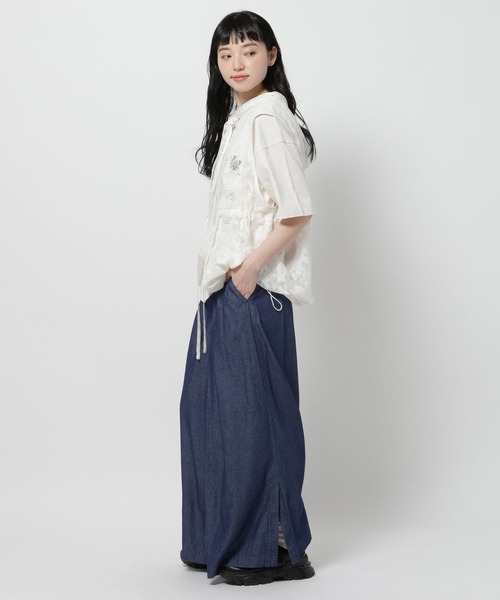 niko and...（ニコアンド）の「アソートワイドスリットパンツ（その他パンツ・レディース・ブルー/ブラック/ネイビー・LARGE/MEDIUM）」の4枚目の写真
