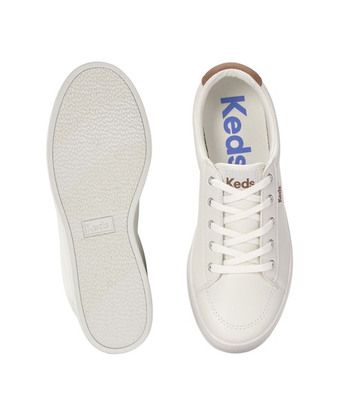 Keds(ケッズ)の「Keds ケッズ クレスト PU オフホワイト(スニーカー・レディース・オフホワイト・25.0cm/24.0cm/23.0cm)」の2枚目の写真