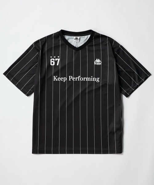 Kappa(カッパ)の「ゲームシャツ(Tシャツ/カットソー・レディース・ブラック/ライトブルー/グレー・LARGE/MEDIUM/SMALL)」の1枚目の写真