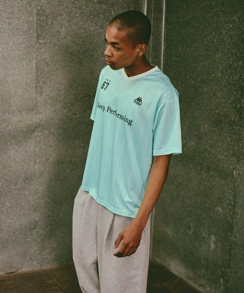 Kappa(カッパ)の「ゲームシャツ(Tシャツ/カットソー・レディース・ブラック/ライトブルー/グレー・LARGE/MEDIUM/SMALL)」の4枚目の写真