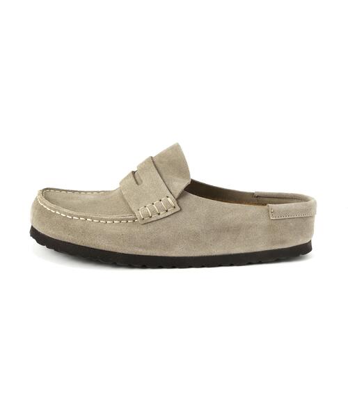 BIRKENSTOCK(ビルケンシュトック)の「BIRKENSTOCK/ビルケンシュトック Naples Wrapped ネープルズ ラップ 1029710(モカシン/デッキシューズ・レディース・ベージュ/ダークブラウン・36/37/38)」の4枚目の写真