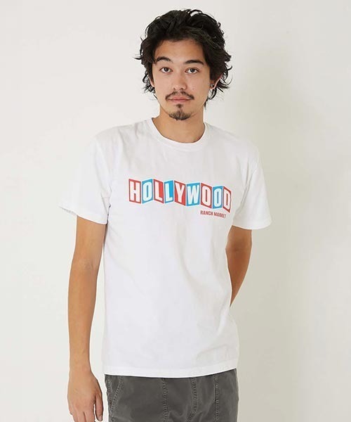 HOLLYWOOD RANCH MARKET(ハリウッドランチマーケット)の「シネラマ HOLLYWOOD ショートスリーブTシャツ(Tシャツ/カットソー・メンズ・ブラック/ホワイト・M/XL/L/S)」の3枚目の写真