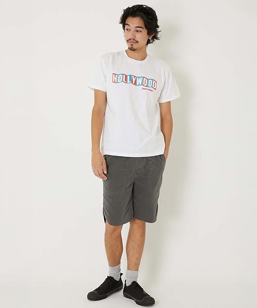 HOLLYWOOD RANCH MARKET(ハリウッドランチマーケット)の「シネラマ HOLLYWOOD ショートスリーブTシャツ(Tシャツ/カットソー・メンズ・ブラック/ホワイト・M/XL/L/S)」の4枚目の写真