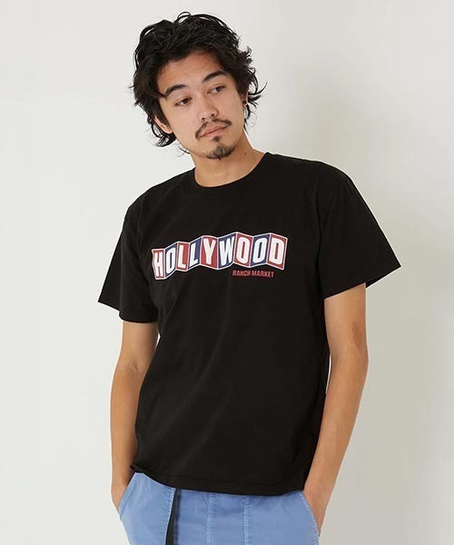 HOLLYWOOD RANCH MARKET(ハリウッドランチマーケット)の「シネラマ HOLLYWOOD ショートスリーブTシャツ(Tシャツ/カットソー・メンズ・ブラック/ホワイト・M/XL/L/S)」の5枚目の写真