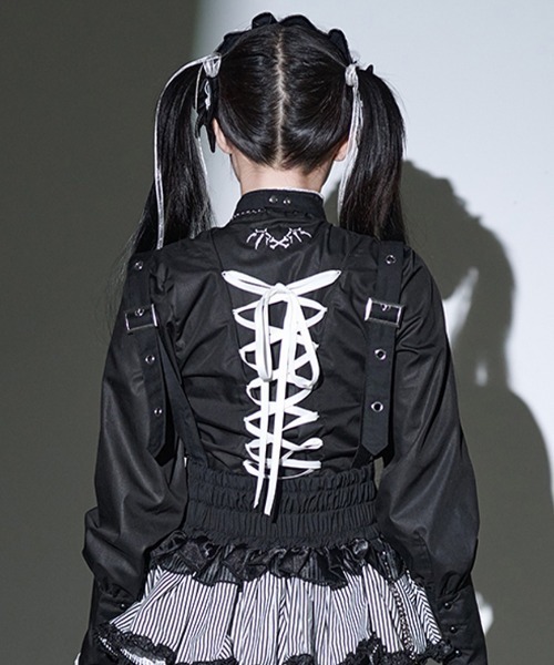 Grrr the Lipper(ガルルザリッパー)の「『Grrr the Lipper/ガルル・ザ・リッパー』御棘嬢園レムネちゃんのブラウス(シャツ/ブラウス・レディース・ブラック/ブラック×レッド・FREE)」の5枚目の写真
