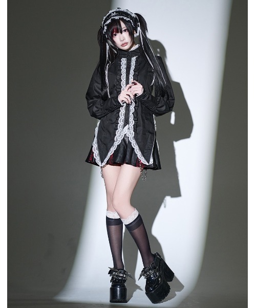 Grrr the Lipper(ガルルザリッパー)の「『Grrr the Lipper/ガルル・ザ・リッパー』御棘嬢園レムネちゃんのブラウス(シャツ/ブラウス・レディース・ブラック/ブラック×レッド・FREE)」の9枚目の写真
