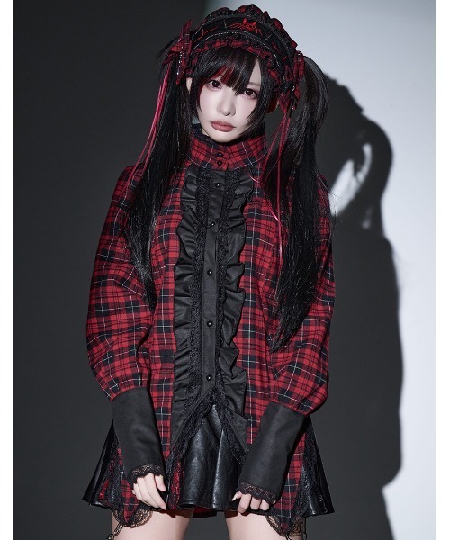 Grrr the Lipper(ガルルザリッパー)の「『Grrr the Lipper/ガルル・ザ・リッパー』御棘嬢園レムネちゃんのブラウス(シャツ/ブラウス・レディース・ブラック/ブラック×レッド・FREE)」の11枚目の写真