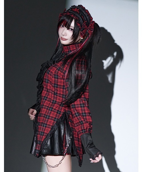 Grrr the Lipper(ガルルザリッパー)の「『Grrr the Lipper/ガルル・ザ・リッパー』御棘嬢園レムネちゃんのブラウス(シャツ/ブラウス・レディース・ブラック/ブラック×レッド・FREE)」の12枚目の写真