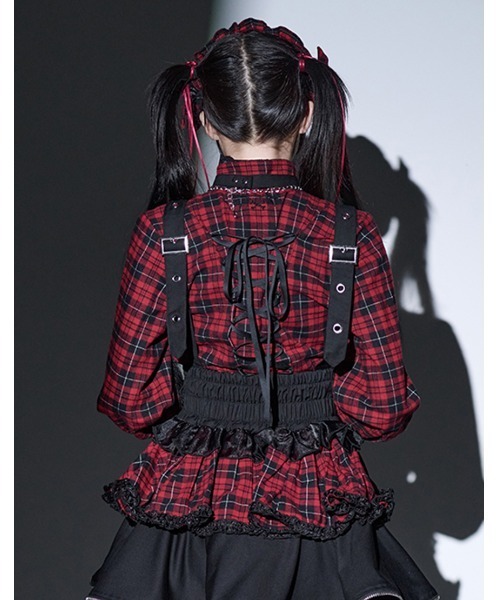 Grrr the Lipper(ガルルザリッパー)の「『Grrr the Lipper/ガルル・ザ・リッパー』御棘嬢園レムネちゃんのブラウス(シャツ/ブラウス・レディース・ブラック/ブラック×レッド・FREE)」の14枚目の写真