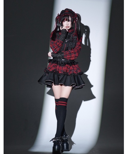 Grrr the Lipper(ガルルザリッパー)の「『Grrr the Lipper/ガルル・ザ・リッパー』御棘嬢園レムネちゃんのブラウス(シャツ/ブラウス・レディース・ブラック/ブラック×レッド・FREE)」の18枚目の写真