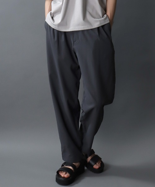 SITRY(シトリー)の「Seer Sucker Function Pants/シアサッカー ファンクション ワイドイージーパンツ テーパードパンツ(スラックス・メンズ・チャコール/ブラウン/ブラック・M/L/LL)」の2枚目の写真