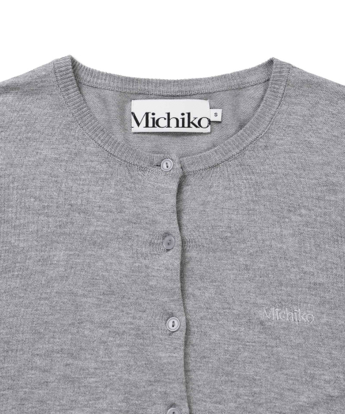 MICHIKO LONDON(ミチコ ロンドン)の「ソフトタッチベーシックカーディガンメランジグレー(カーディガン/ボレロ・レディース・その他・MEDIUM/SMALL)」の3枚目の写真