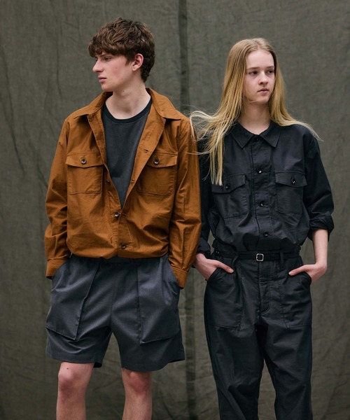 FACTOTUM（ファクトタム）の「【FACTOTUM】 Back Sateen Utility Shirt（シャツ/ブラウス・メンズ・ブラウン/ダークグレー・44/46/48）」の6枚目の写真