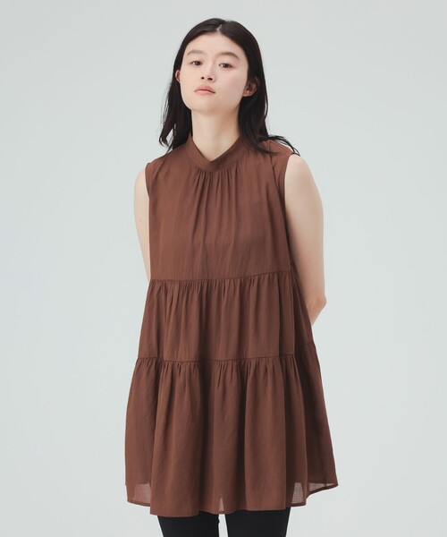 BEAMS HEART(ビームスハート)の「ティアード チュニック ブラウス(シャツ/ブラウス・レディース・サックスブルー/ブラウン/ブラック・FREE)」の1枚目の写真