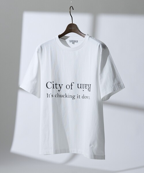 DESIGNWORKS（デザインワークス）の「ロゴプリント クルーネック Tシャツ -City Of Rain-（Tシャツ/カットソー・メンズ・ホワイト/ブラック・50/48/46）」の9枚目の写真