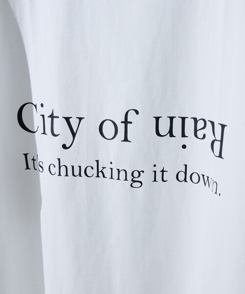 DESIGNWORKS（デザインワークス）の「ロゴプリント クルーネック Tシャツ -City Of Rain-（Tシャツ/カットソー・メンズ・ホワイト/ブラック・50/48/46）」の18枚目の写真