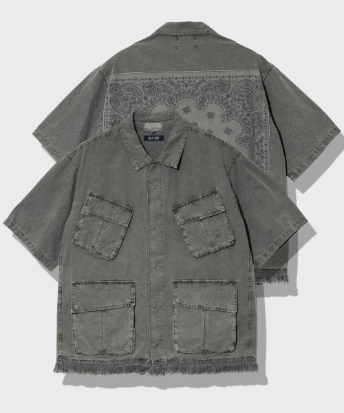 Universal Style Wear(ユニバーサルスタイルウェア)の「Universal Style Wear/ユニバーサルスタイルウェア HAV-A-HANK fringe shirt(シャツ/ブラウス・メンズ・カーキ/ブラック系その他2・X-LARGE/LARGE/MEDIUM)」の2枚目の写真