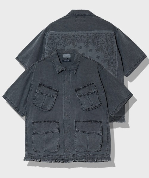 Universal Style Wear(ユニバーサルスタイルウェア)の「Universal Style Wear/ユニバーサルスタイルウェア HAV-A-HANK fringe shirt(シャツ/ブラウス・メンズ・カーキ/ブラック系その他2・X-LARGE/LARGE/MEDIUM)」の1枚目の写真