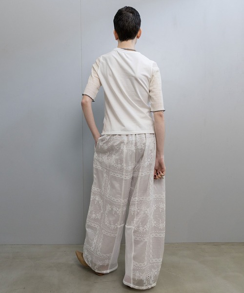 MARECHAL TERRE(マルシャルテル)の「【接触冷感】シアーインナートップス(Tシャツ/カットソー・レディース・ブラック/オフホワイト/セージグリーン/ネイビー/ダークブラウン・MEDIUM)」の8枚目の写真