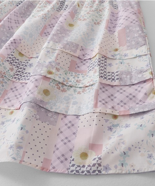 LUCPY(ラクピー)の「パッチワークプリントノースリーブワンピース(ワンピース・レディース・ピンク・XX-LARGE/X-LARGE/LARGE/MEDIUM)」の2枚目の写真
