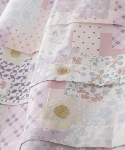 LUCPY(ラクピー)の「パッチワークプリントノースリーブワンピース(ワンピース・レディース・ピンク・XX-LARGE/X-LARGE/LARGE/MEDIUM)」の3枚目の写真