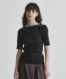 【THE TOKYO/ザトウキョウ】Boat Neck Rib Top/ボートネックリブトップス