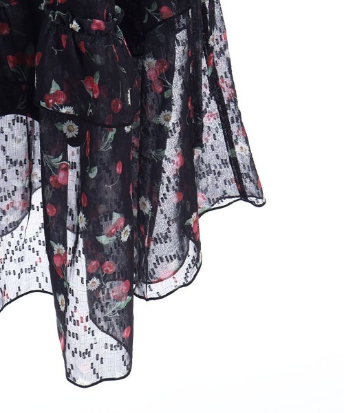 axes femme（アクシーズファム）の「さくらんぼキャミワンピース（ワンピース・レディース・サックスブルー/ブラック/キナリ・FREE）」の21枚目の写真